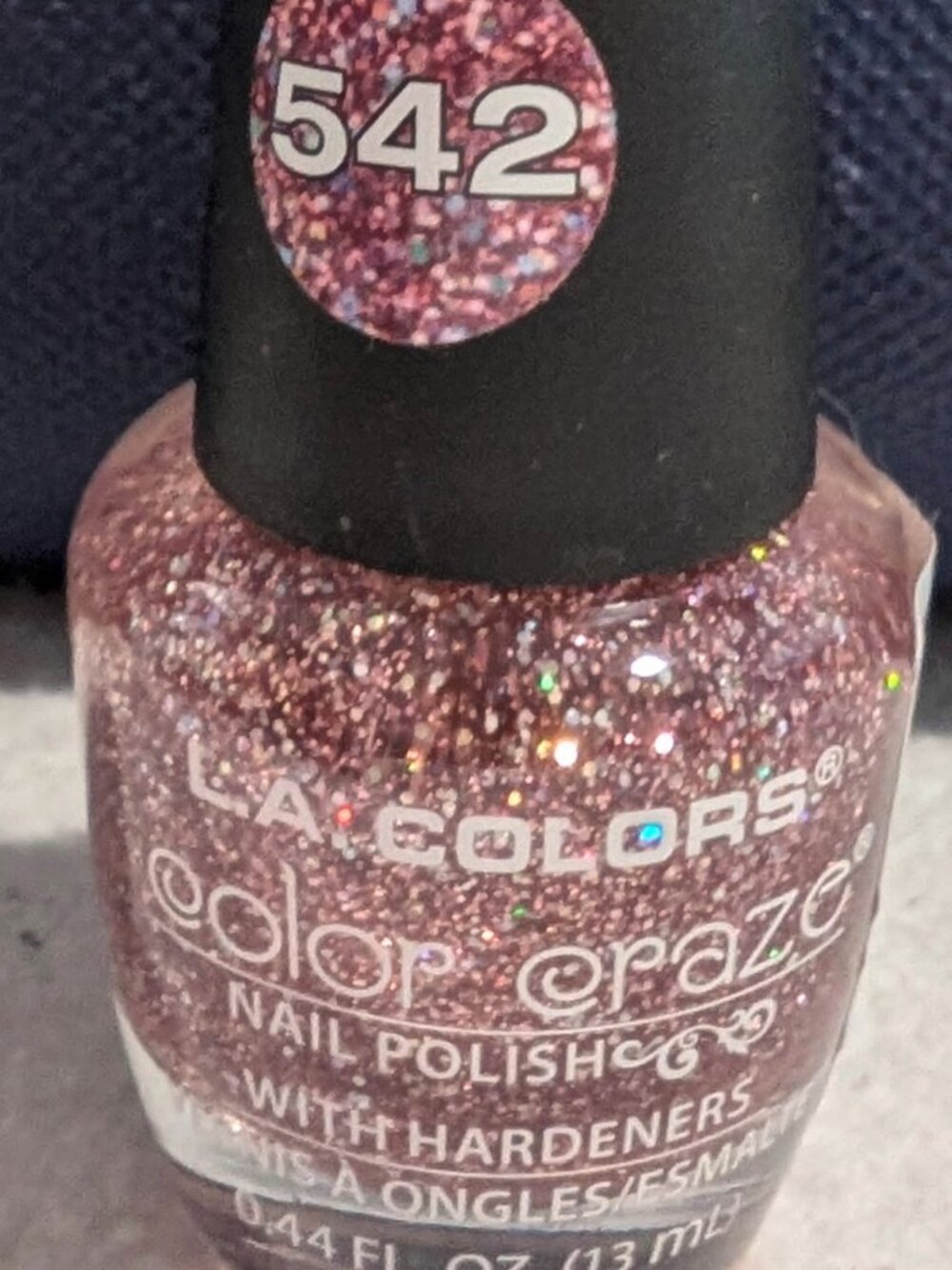 LA Colors Color Craze Cocktail Pink Glitter Nail Polish Shimmer Y2K Glam